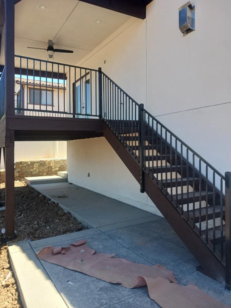 Iron stair railing — custom install
