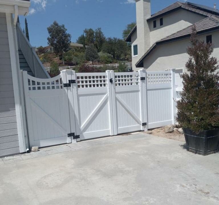 Decorative vinyl fence panel
