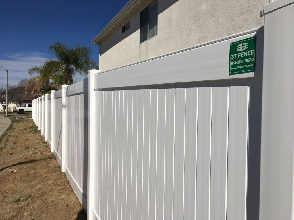 Vinyl fence — new installation