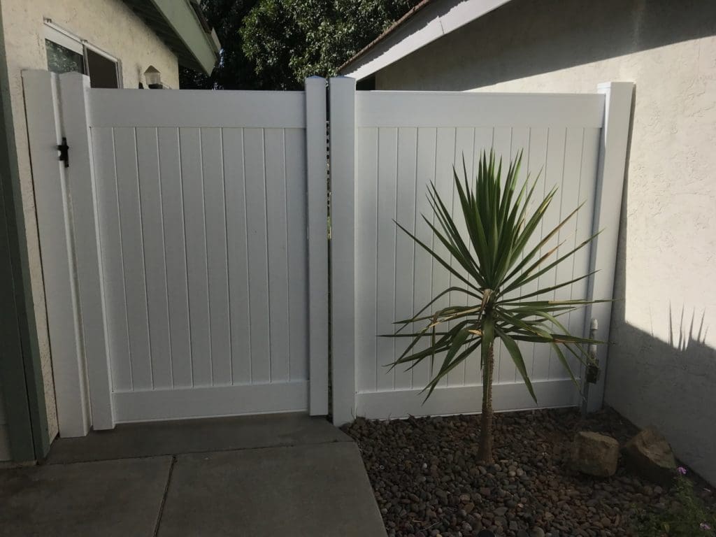 Vinyl fence — residential installation