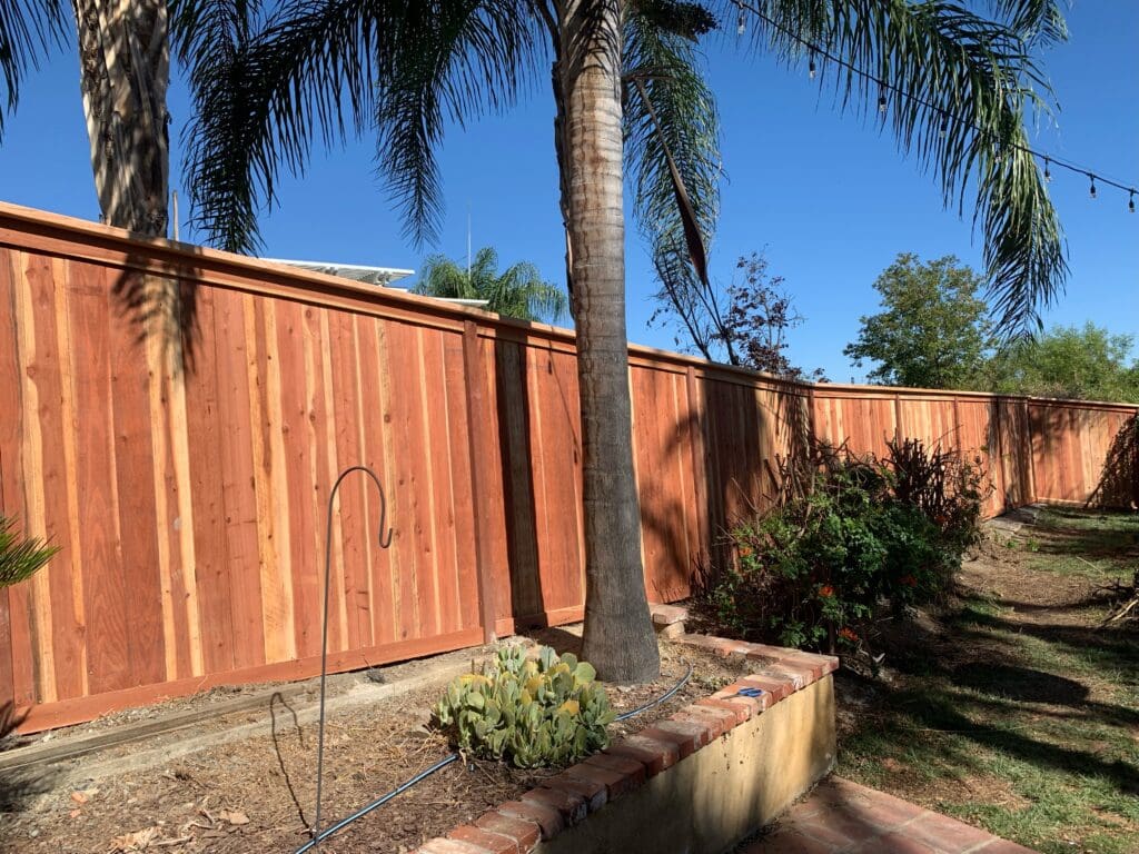 Cedar board-on-board privacy fence